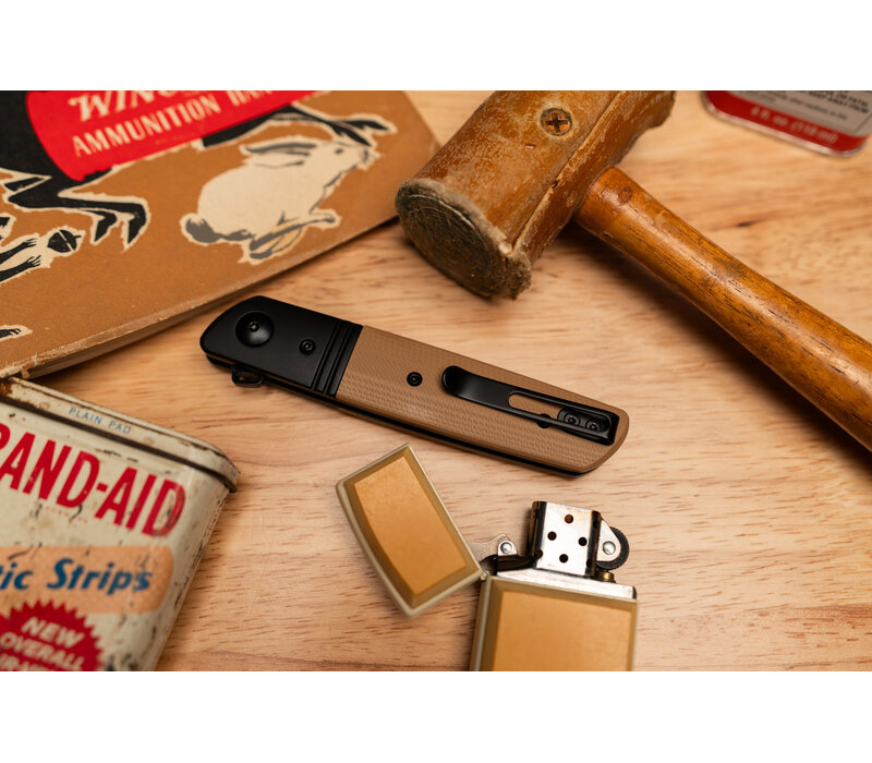 CRKT, Bamboozled Assisted Brown G10 & Stainless Bolster, D2 Steel