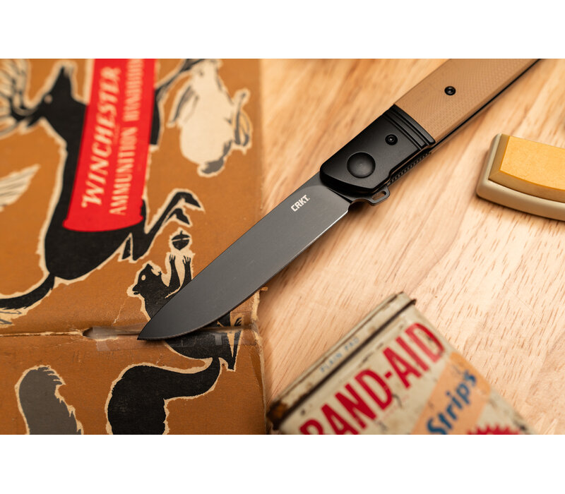 CRKT, Bamboozled Assisted Brown G10 & Stainless Bolster, D2 Steel