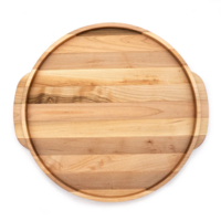 JK Adams Maple Round Wooden Serving Tray