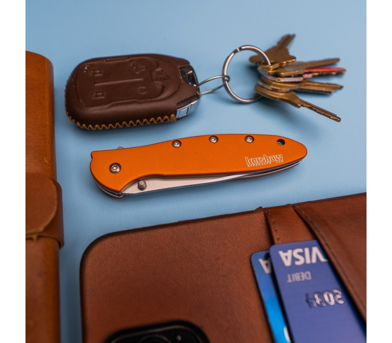 Kershaw Leek Assisted Orange