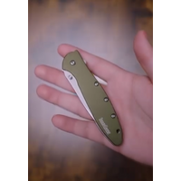 Kershaw, Leek Olive Aluminum Handle, 14C28N Steel