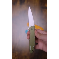 Kershaw, Leek Olive Aluminum Handle, 14C28N Steel