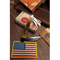 Case Cutlery Seahorse Whittler, Amber Bone Carbon Steel