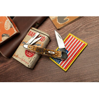 Case Cutlery Seahorse Whittler, Amber Bone Carbon Steel
