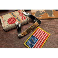 Case Cutlery Seahorse Whittler, Amber Bone Carbon Steel
