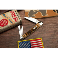 Case Cutlery Seahorse Whittler, Amber Bone Carbon Steel