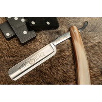 Giesen & Forsthoff  Straight Razor 5/8" Carbon Steel, Light Horn Handle