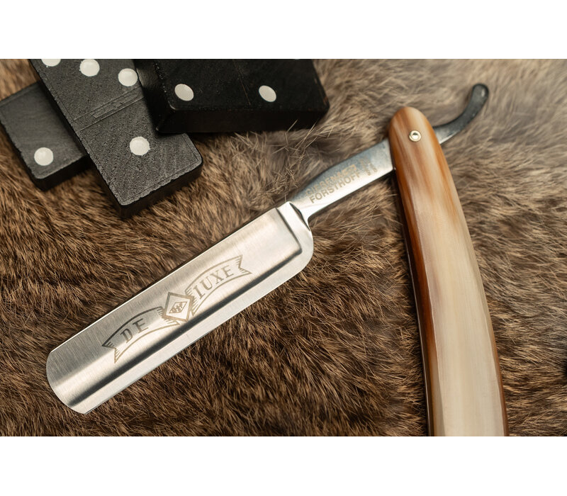 Giesen & Forsthoff  Straight Razor 5/8" Carbon Steel, Light Horn Handle