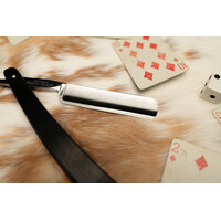 Giesen & Forsthoff Straight Razor - 5/8" Wide Carbon Steel Blade, Ebony Wood Handle