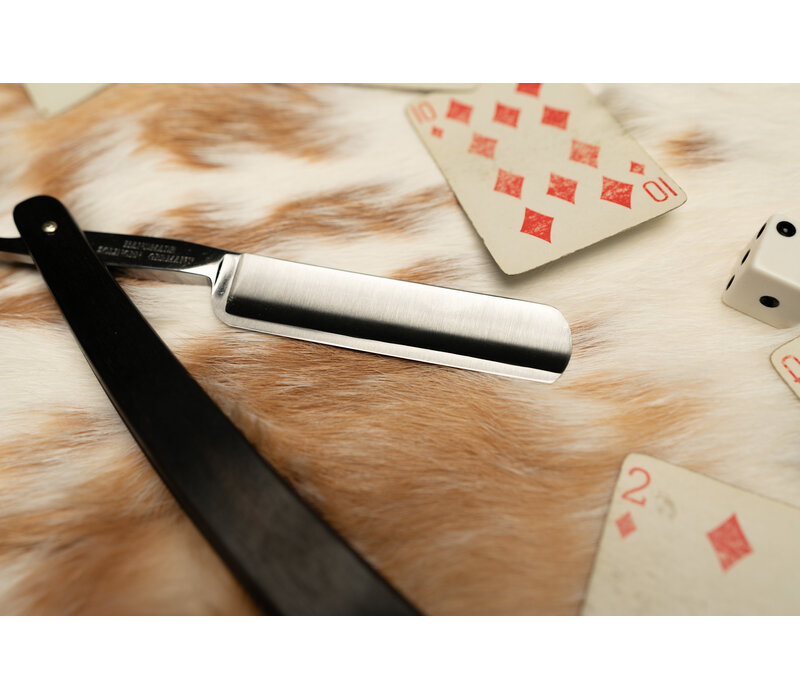 Giesen & Forsthoff Straight Razor - 5/8" Wide Carbon Steel Blade,  Ebony Wood Handle
