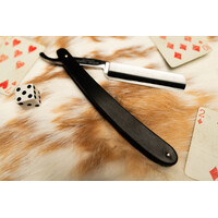 Giesen & Forsthoff Straight Razor - 5/8" Wide Carbon Steel Blade, Ebony Wood Handle
