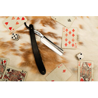 Giesen & Forsthoff Straight Razor - 5/8" Wide Carbon Steel Blade, Ebony Wood Handle