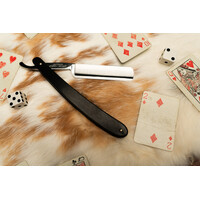 Giesen & Forsthoff Straight Razor - 5/8" Wide Carbon Steel Blade, Ebony Wood Handle