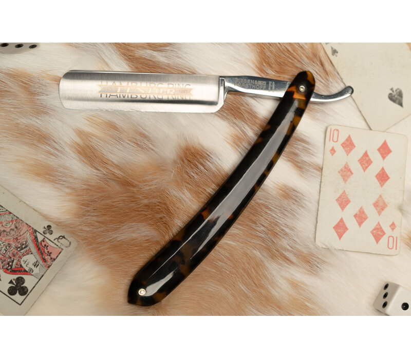 Giesen & Forsthoff Timor Straight Razor- 5/8" Carbon Steel Blade, Celluloid Handle