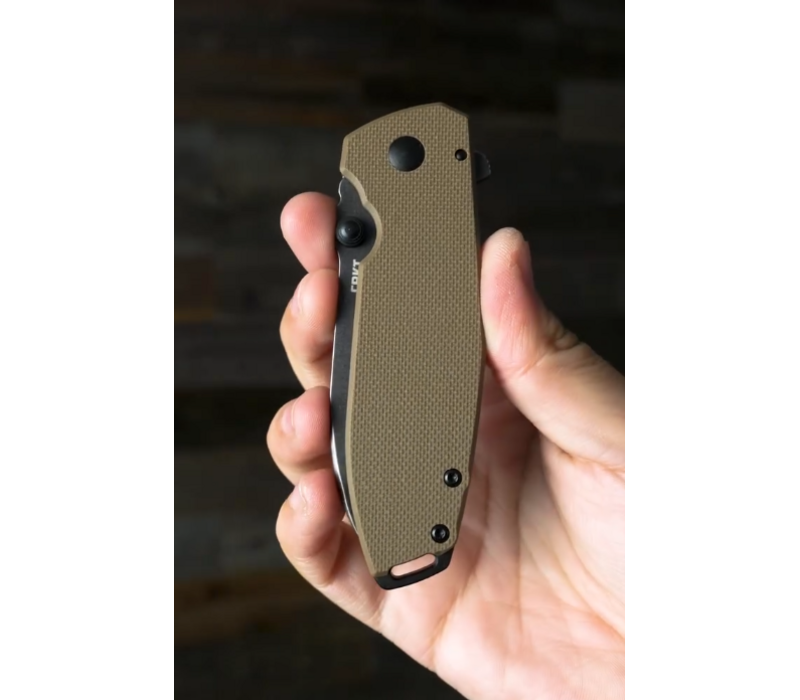 CRKT, Squid XM assisted opening with brown G10 handle