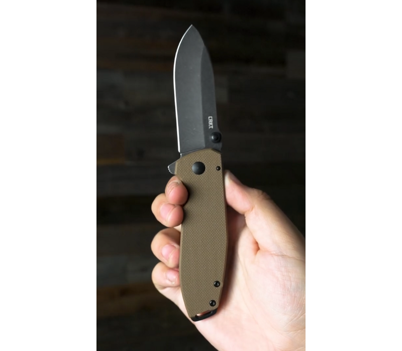 CRKT, Squid XM assisted opening with brown G10 handle