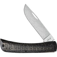 Case Cutlery, Crossroads Sod Buster Jr Black Burlap Laminate, CPM S35V