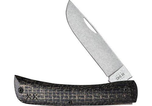Case & Sons Cutlery Co. Case Cutlery, Crossroads Sod Buster Jr Black Burlap Laminate, CPM S35V