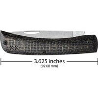 Case Cutlery, Crossroads Sod Buster Jr Black Burlap Laminate, CPM S35V