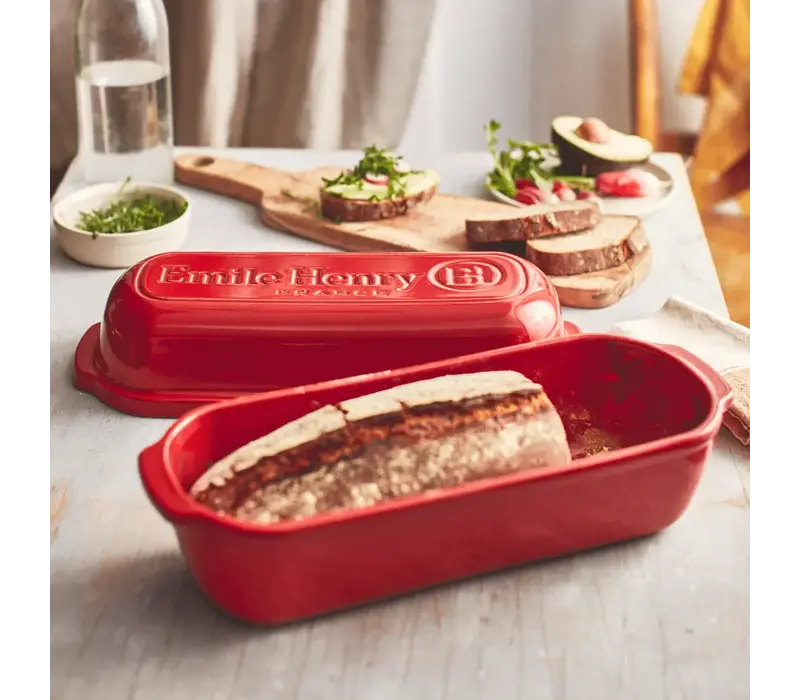Emile Henry, Large Loaf Bread Baker, Pullman Burgandy