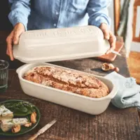 Emile Henry, Large Loaf Bread Baker/ Pullman Linen