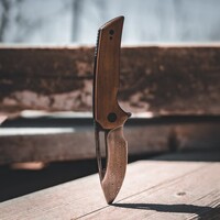 Civivi Odium with cuibourtia wood handle and damascus steel blade