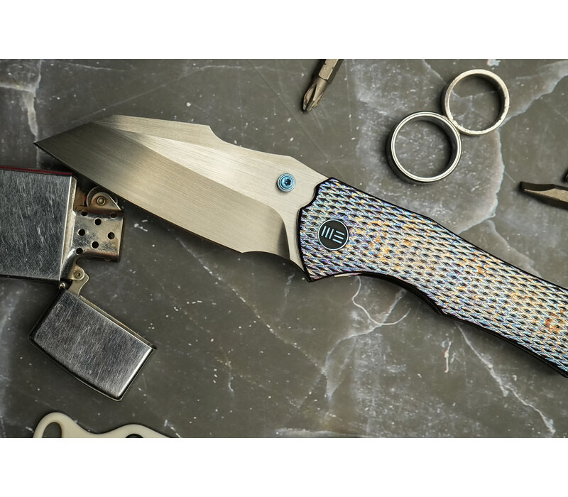 WE Knife High-Fin XL, Anodized Titanium Handle, CPM 20CV