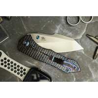WE Knife High-Fin XL, Anodized Titanium Handle, CPM 20CV