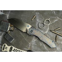 WE Knife High-Fin XL, Anodized Titanium Handle, CPM 20CV