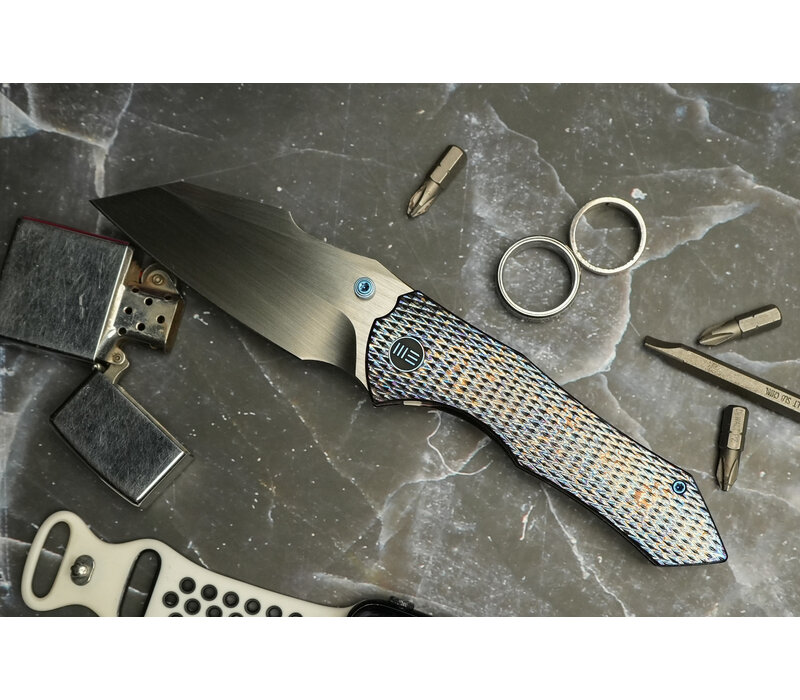 WE Knife High-Fin XL, Anodized Titanium Handle, CPM 20CV