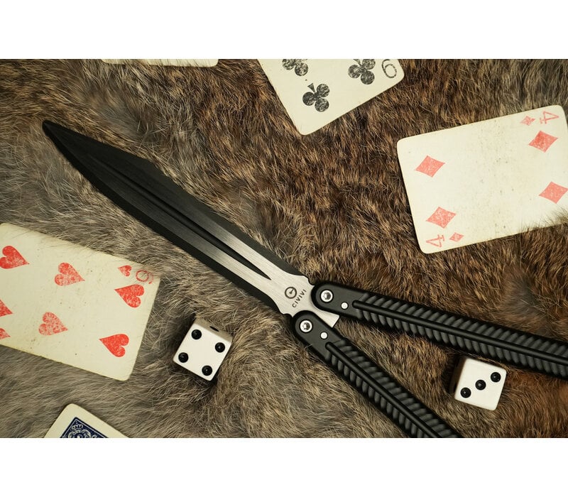 CIVIVI Dracolisk Butterfly Knife Trainer Black Aluminum Handle