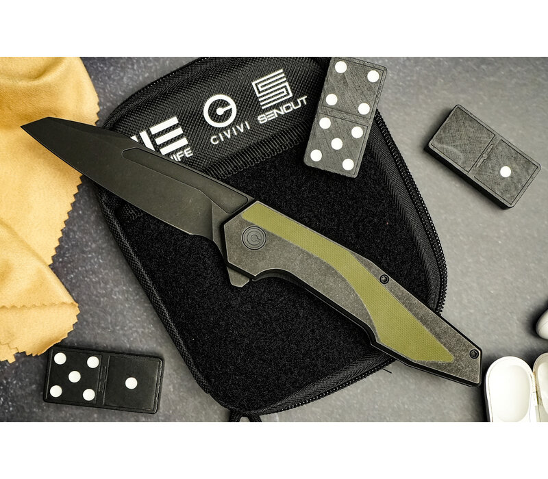 Civivi Hypersonic Black Steel Handle w G10 Inlay, 14C28N Steel