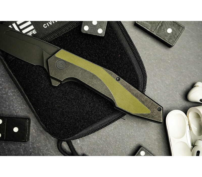 Civivi Hypersonic Black Steel Handle w G10 Inlay, 14C28N Steel