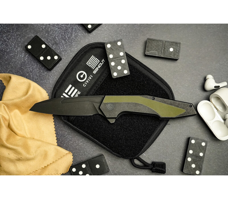 Civivi Hypersonic Black Steel Handle w G10 Inlay, 14C28N Steel