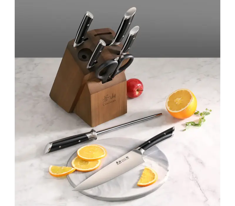 Cangshan, HELENA 8pc Knife Block Set, Black