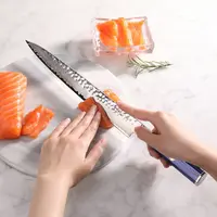 Cangshan Kita Series 10" sashimi knife with sheath, Damascus steel blade
