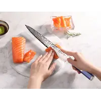 Cangshan Kita Series 10" sashimi knife with sheath, Damascus steel blade
