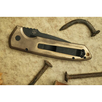 Pro-Tech, Rockeye Auto with textured AlBronze Handle and a DLC Magnacut blade