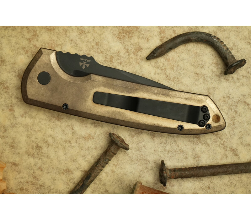 Pro-Tech, Rockeye Auto with textured AlBronze Handle and a DLC Magnacut blade