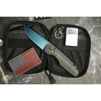 Pro-Tech Synapse Blue Linen Micarta, Sapphire Blue Magnacut