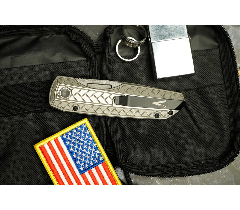 Pro-Tech 2026 Synapse 2 Custom 002 17-4 Steel Herringbone Handle, Damascus