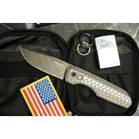 Pro-Tech 2026 Synapse 2 Custom 002 17-4 Steel Herringbone Handle, Damascus