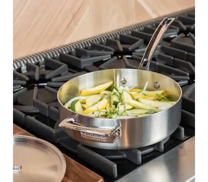 Viking Professional 5-Ply 3.4 Qt. 3.2L Saute Pan, Satin finish