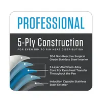 Viking Professional 5-Ply 3.4 Qt. 3.2L Saute Pan, Satin finish