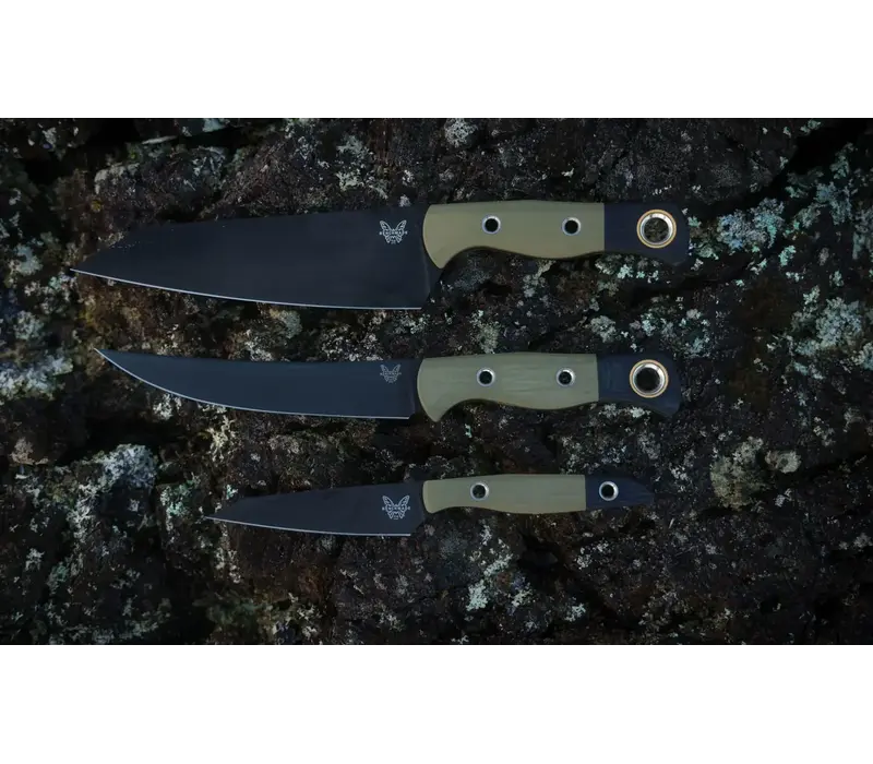Benchmade 3 Piece Kitchen Set OD and Black G10, CPM 154 Steel