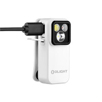 Olight, Oclip Pro Clip, Flashlight with Floodlight Spotlight and Red Light, White