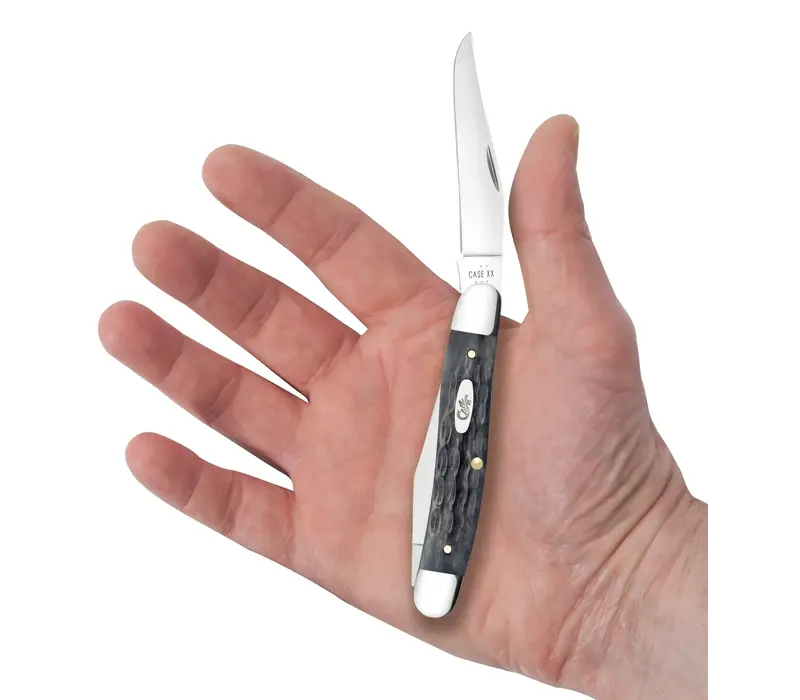 Case Muskrat with gray crandall scales and carbon Steel (CV) blades
