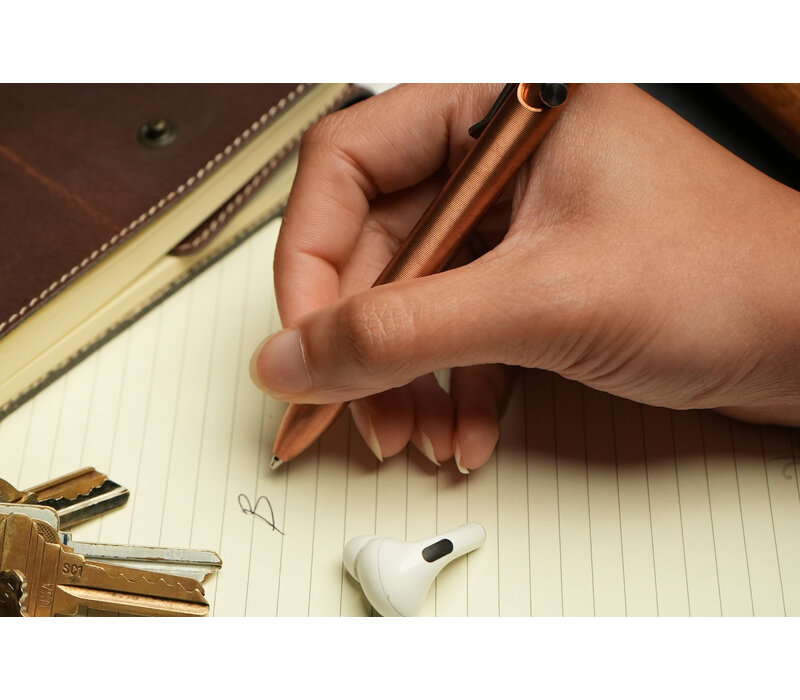 Tactile Turn Bolt Action Pen, Copper, Short 5.1"