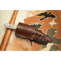 Silver Stag, Casper Caper Damascus Steel, Antler Slab Handle
