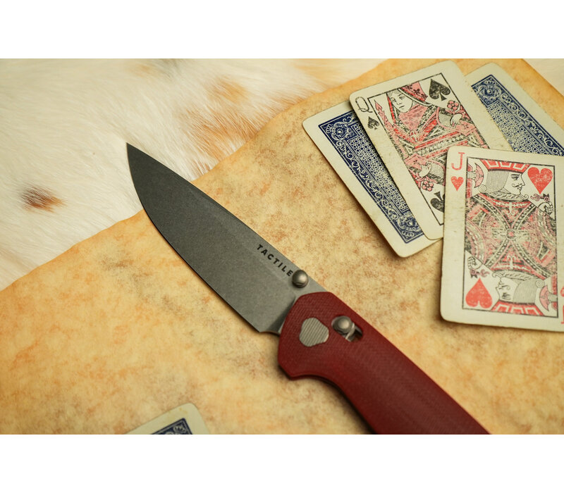 Tactile Knife Co Maverick, Red G10 Handle, Magnacut Steel